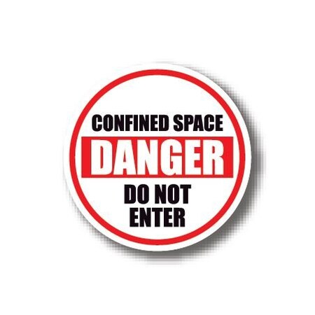 Ergomat 17in CIRCLE SIGNS - Confined Space Danger Do Not Enter DSV-SIGN 289 #1941 -UEN